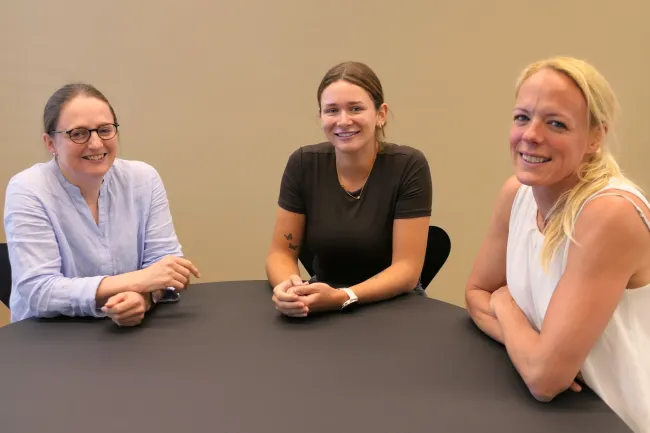 (von links) Patricia Ammann, Sara Huber, Tanja Berger.